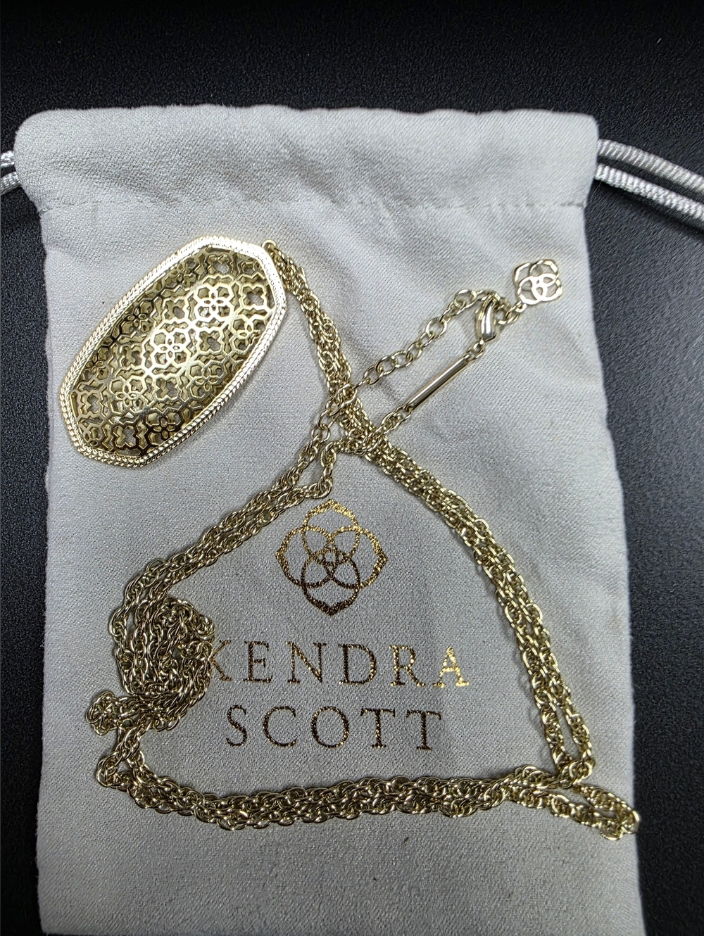 Kendra Scott Gold Pendant Long Necklace